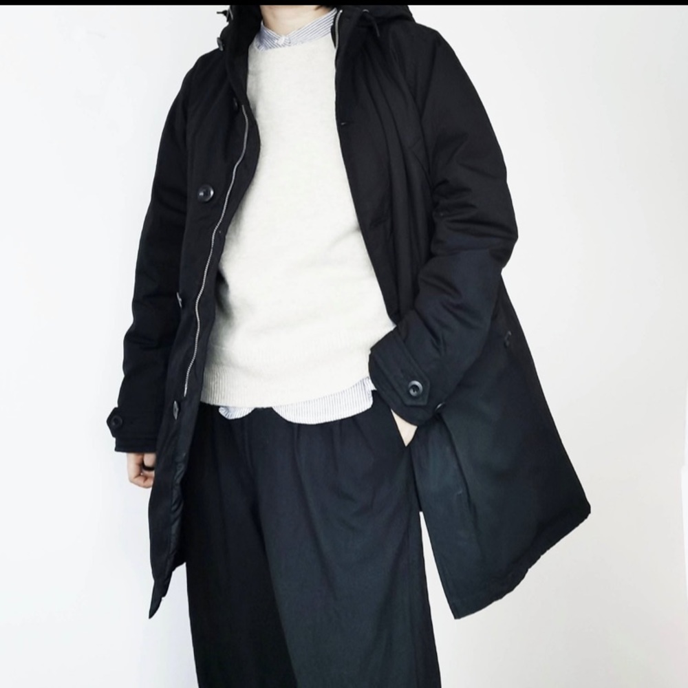 trench down jacket